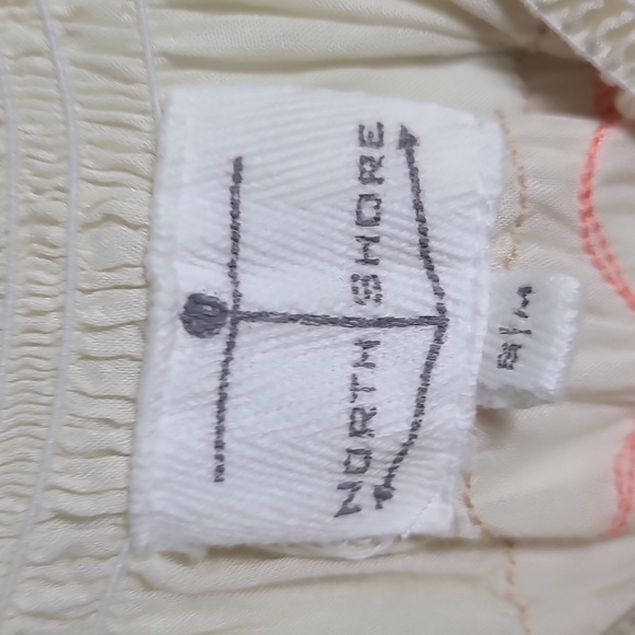 NORTH SHORE Cream Open Shoulder Cover Up with Orange Embroider Size S/M - Picture 2 of 16